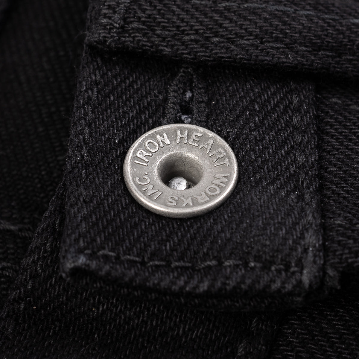 IH-888S-SBG - 21oz Selvedge Denim Medium/High Rise Tapered Jeans - Superblack (Fades To Grey)