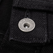 IH-888S-SBG - 21oz Selvedge Denim Medium/High Rise Tapered Jeans - Superblack (Fades To Grey)