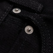 IH-888S-SBG - 21oz Selvedge Denim Medium/High Rise Tapered Jeans - Superblack (Fades To Grey)