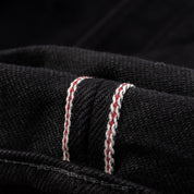 IH-888S-SBG - 21oz Selvedge Denim Medium/High Rise Tapered Jeans - Superblack (Fades To Grey)