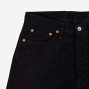 IH-888S-142BB - 14oz Selvedge Denim Medium/High Rise Tapered Jeans - Black/Black