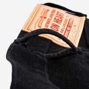 IH-888S-142BB - 14oz Selvedge Denim Medium/High Rise Tapered Jeans - Black/Black