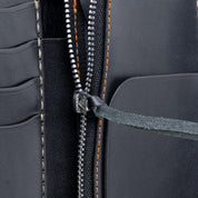 Image showing the IHG-02-NAV - Medium Shell Cordovan Wallet - Navy Blue which is a WALLETS AND CHAINS described by the following info Accessories, Iron Heart, Released, WALLETS AND CHAINS and sold on the IRON HEART GERMANY online store