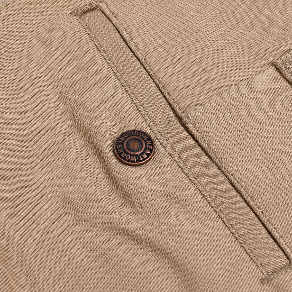 IH-717-KHA - 9oz Mercerised Selvedge Cotton Chinos - Khaki