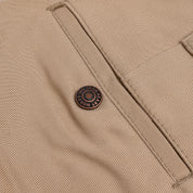IH-717-KHA - 9oz Mercerised Selvedge Cotton Chinos - Khaki