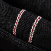 IH-555S-SBG - 21oz Selvedge Denim Slim Cut Jeans - Superblack (Fades To Grey)