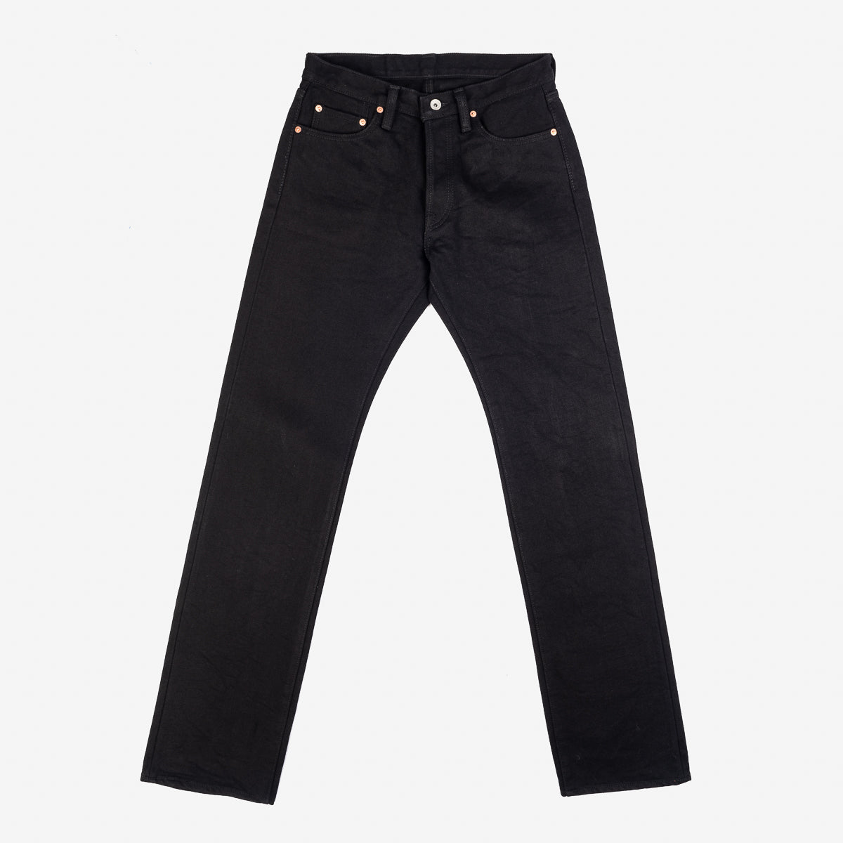 IH-634S-SBG - 21oz Selvedge Denim Straight Cut Jeans - Superblack (Fades To Grey)