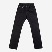 IH-634S-SBG - 21oz Selvedge Denim Straight Cut Jeans - Superblack (Fades To Grey)