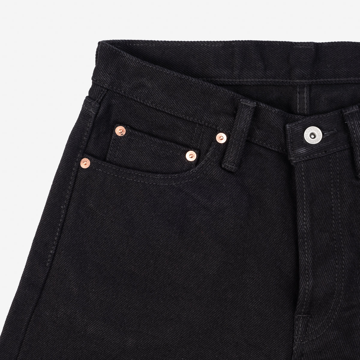 IH-634S-SBG - 21oz Selvedge Denim Straight Cut Jeans - Superblack (Fades To Grey)