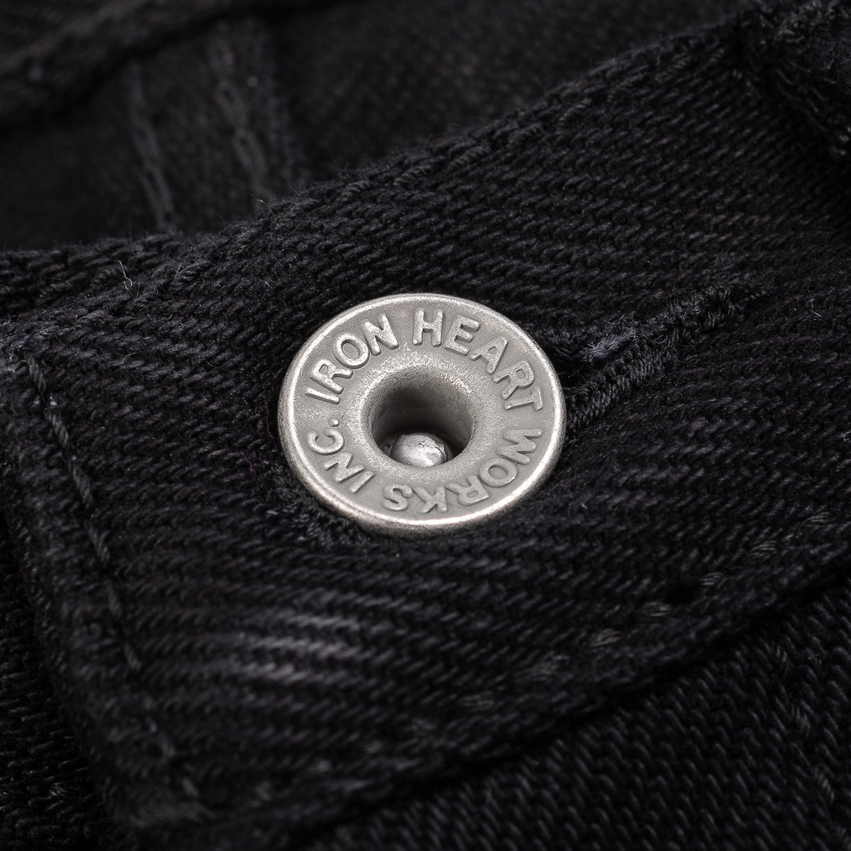IH-634S-SBG - 21oz Selvedge Denim Straight Cut Jeans - Superblack (Fades To Grey)