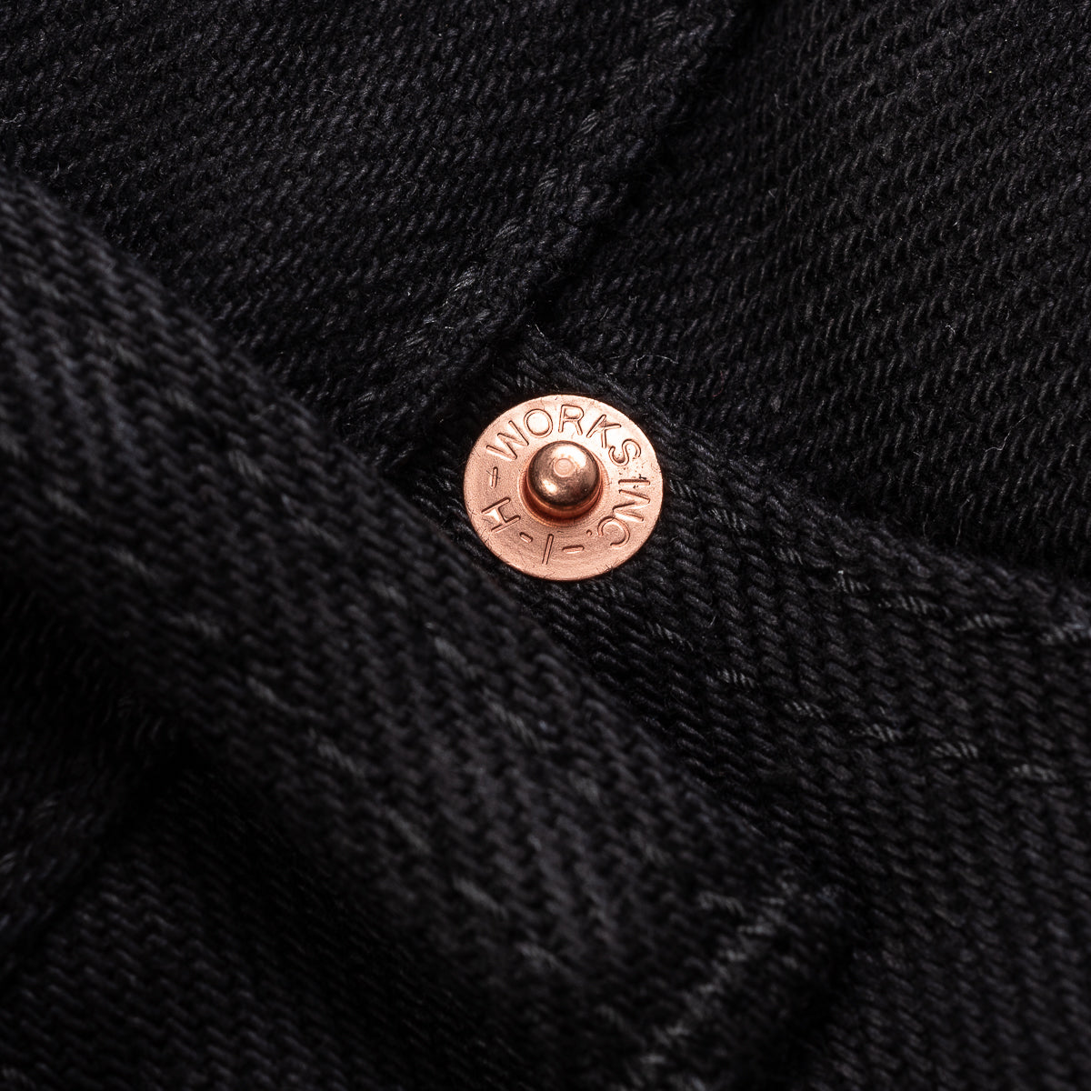 IH-634S-SBG - 21oz Selvedge Denim Straight Cut Jeans - Superblack (Fades To Grey)
