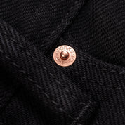 IH-634S-SBG - 21oz Selvedge Denim Straight Cut Jeans - Superblack (Fades To Grey)
