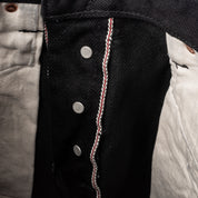 IH-634S-SBG - 21oz Selvedge Denim Straight Cut Jeans - Superblack (Fades To Grey)