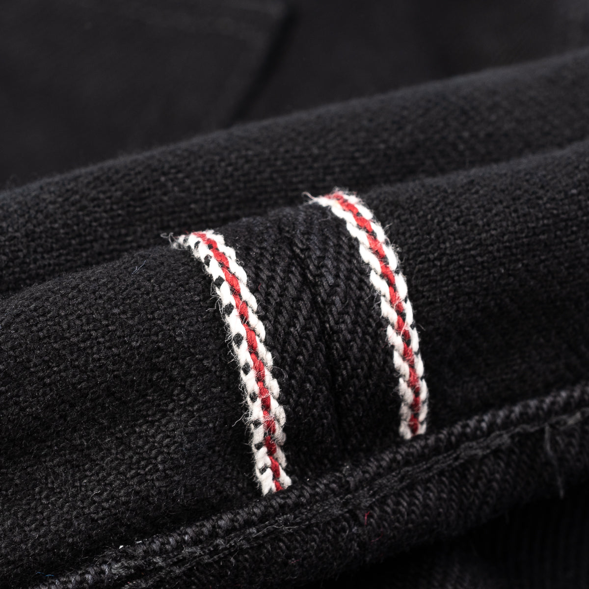 IH-634S-SBG - 21oz Selvedge Denim Straight Cut Jeans - Superblack (Fades To Grey)