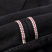 IH-634S-SBG - 21oz Selvedge Denim Straight Cut Jeans - Superblack (Fades To Grey)