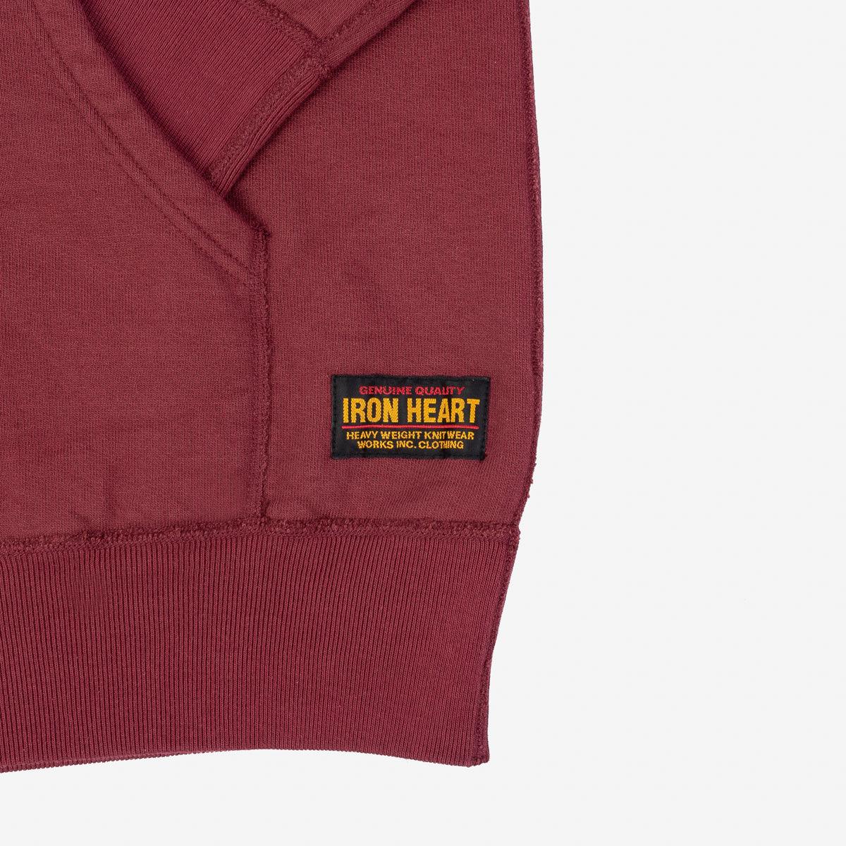 IHSW-49-BUR - 14oz Ultra Heavyweight Loopwheel Cotton Hoodie - Burgundy