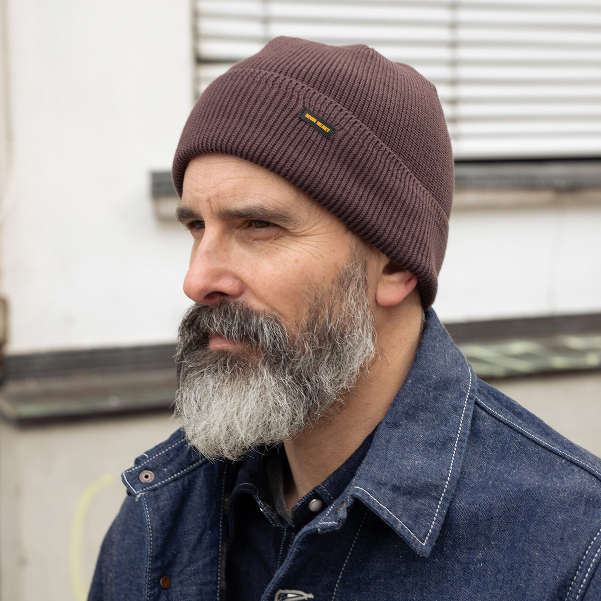 IHG-081-GRY - Cotton Ribbed Beanie - Grey
