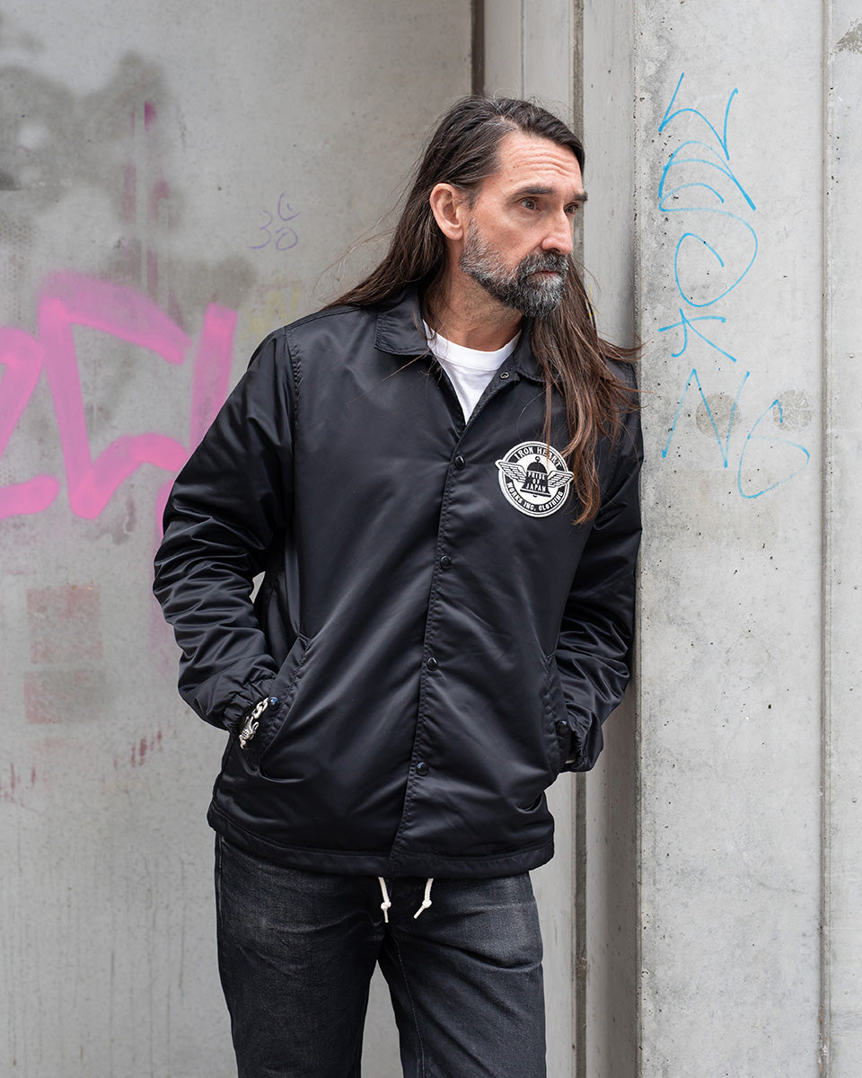 IHJ-160-BLK - 4.8oz Nylon Coach Jacket - Black