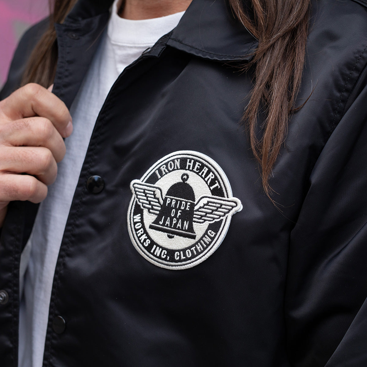 IHJ-160-BLK - 4.8oz Nylon Coach Jacket - Black