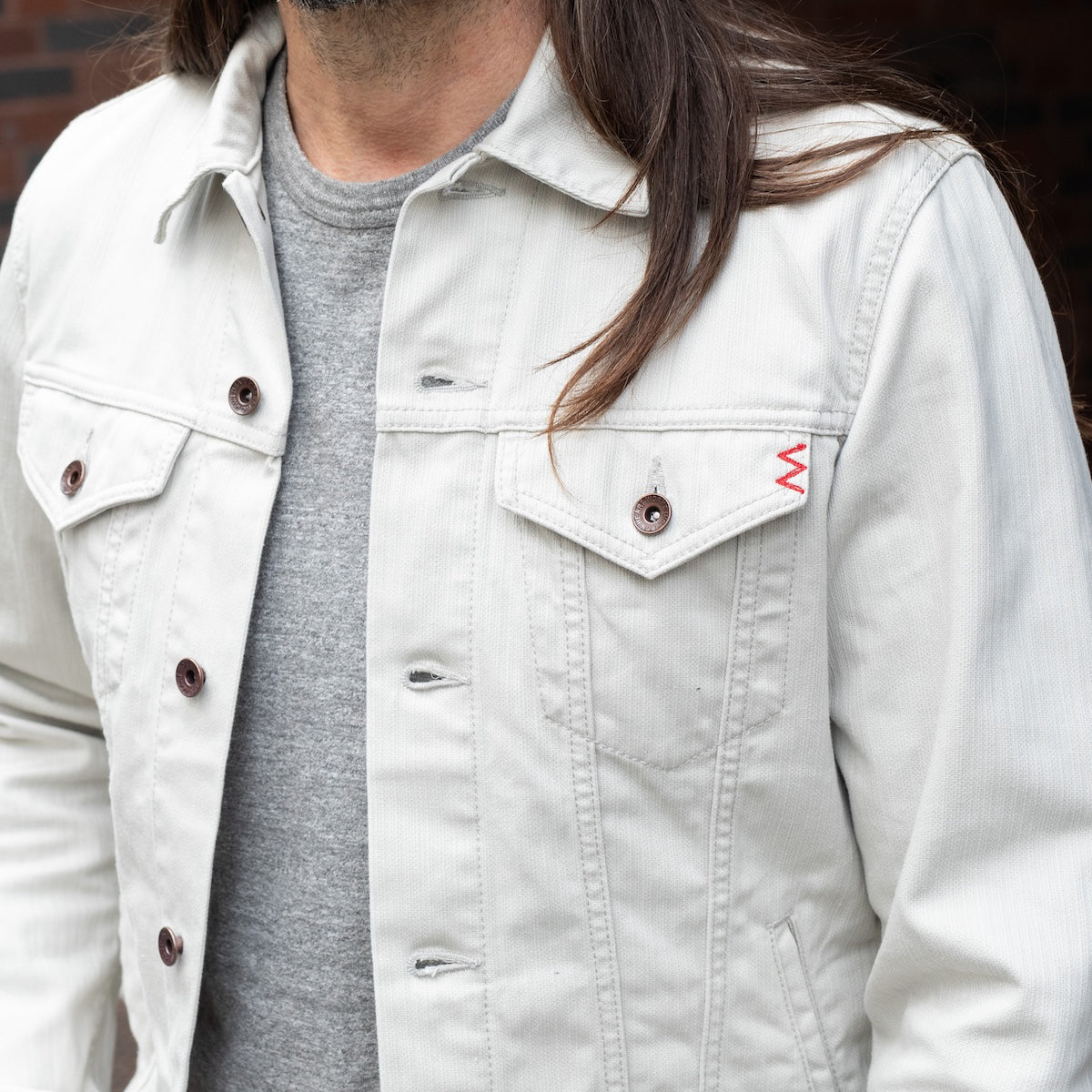 IHJ-162-GRY - 11oz Piqué Modified Type III Jacket - Light Grey