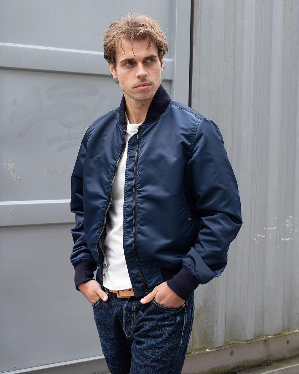 IHM-50-NAV - 4.8oz Nylon Type L-2B Jacket - Navy
