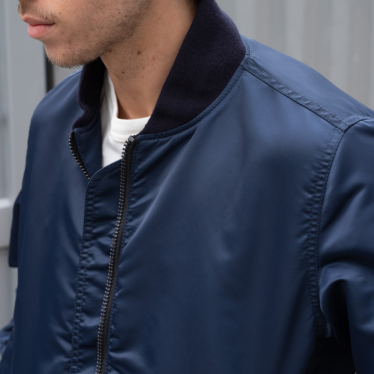 IHM-50-NAV - 4.8oz Nylon Type L-2B Jacket - Navy