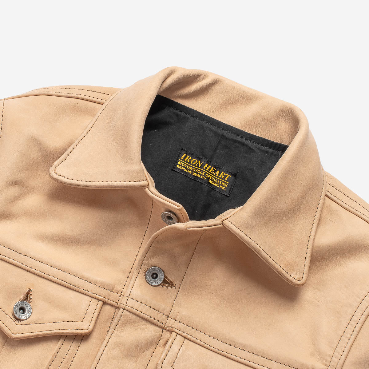 IHSB-EXT-NAT - Iron Heart x Simmons Bilt Horsehide Type III Jacket "The Extractor" - Natural
