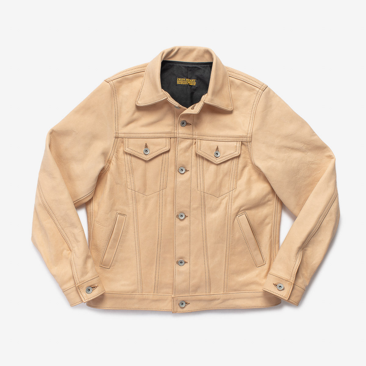 IHSB-EXT-NAT - Iron Heart x Simmons Bilt Horsehide Type III Jacket "The Extractor" - Natural