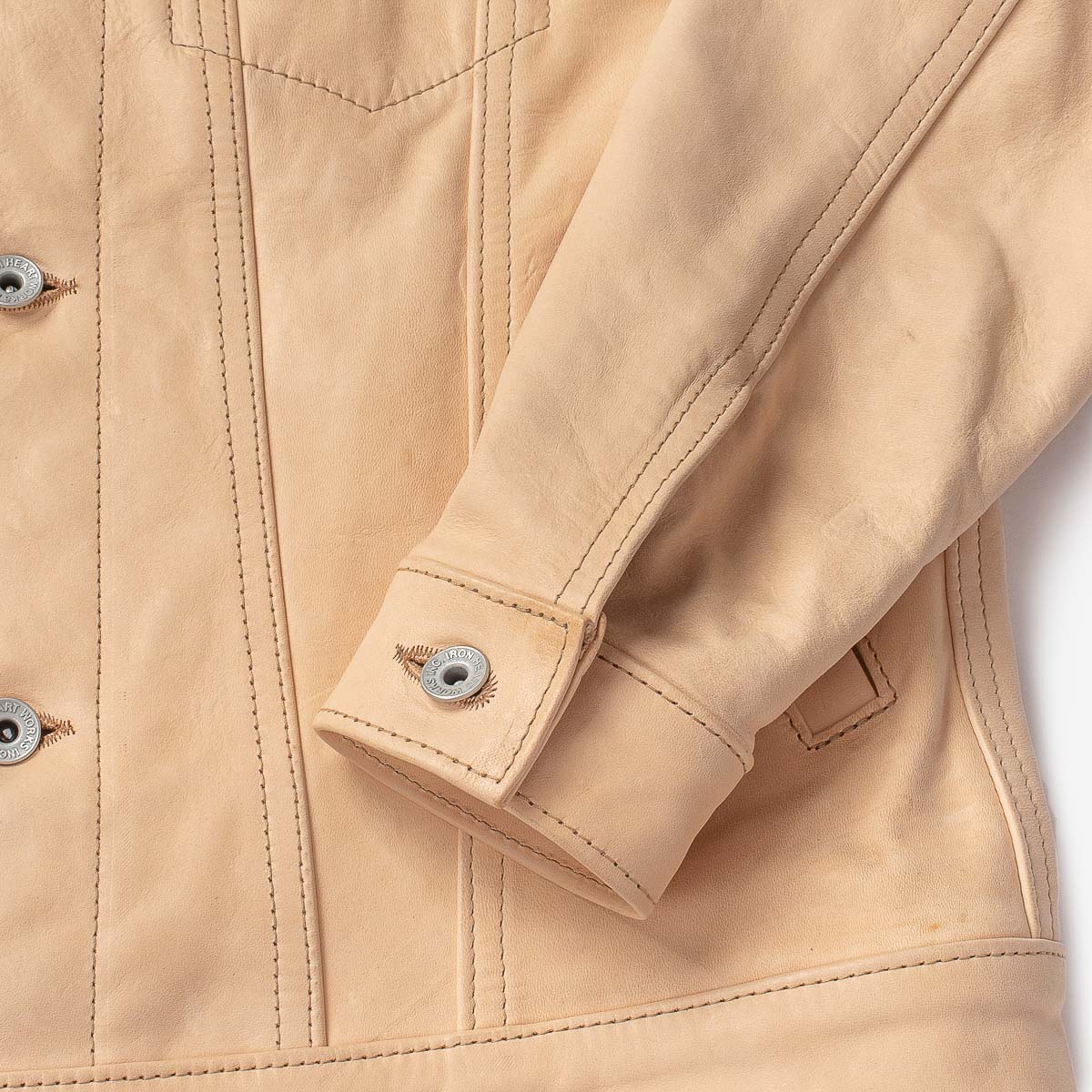 IHSB-EXT-NAT - Iron Heart x Simmons Bilt Horsehide Type III Jacket "The Extractor" - Natural