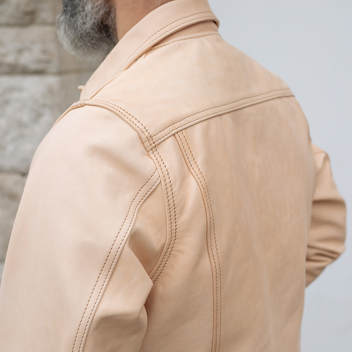IHSB-EXT-NAT - Iron Heart x Simmons Bilt Horsehide Type III Jacket "The Extractor" - Natural