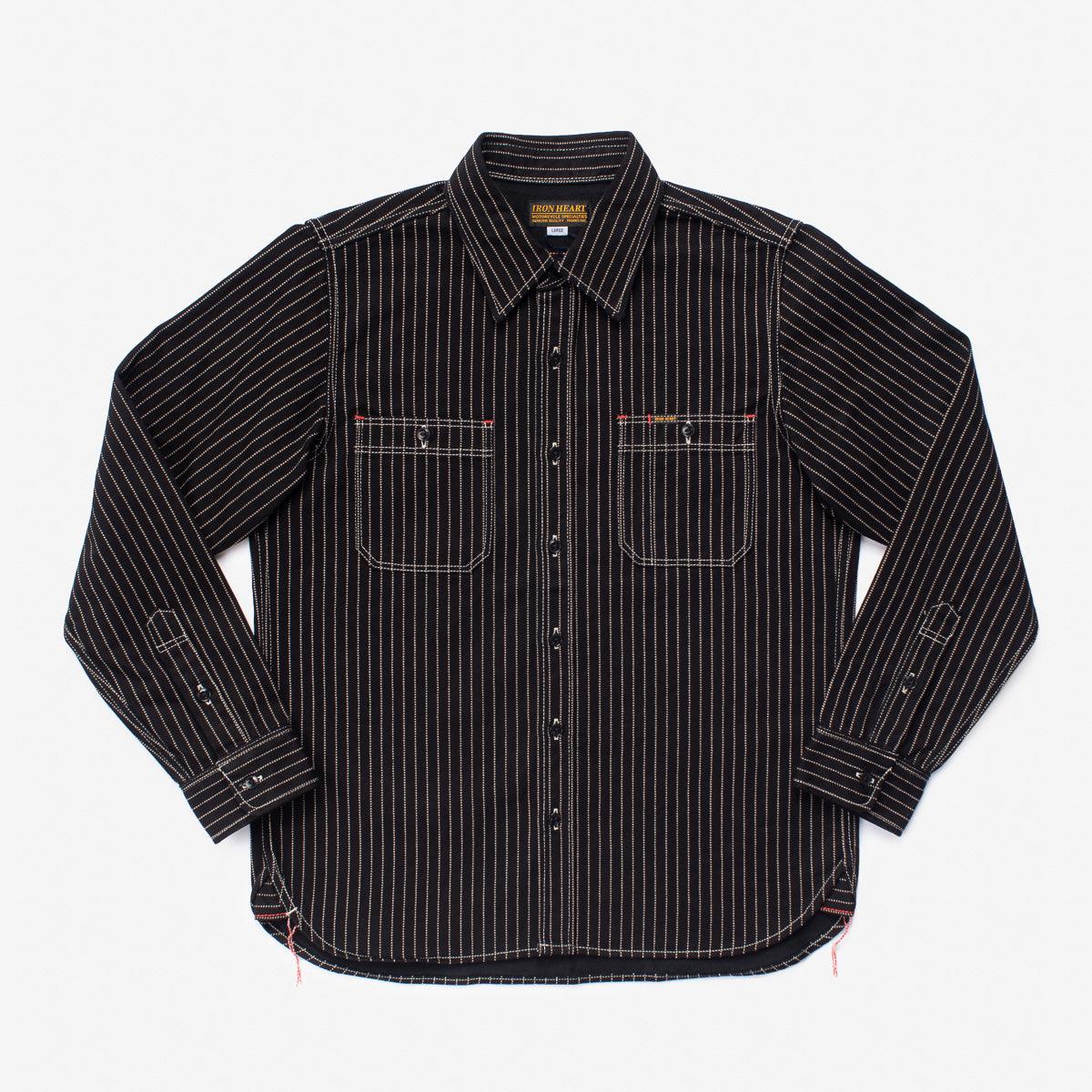 IHSH-266-BLK - 12oz Wabash Work Shirt - Black