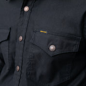 IHSH-425-BLK - 8oz Military Whipcord CPO Shirt - Black