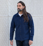 IHSH-96-IND - Waffle Work Shirt - Indigo
