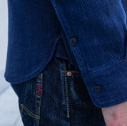 IHSH-96-IND - Waffle Work Shirt - Indigo