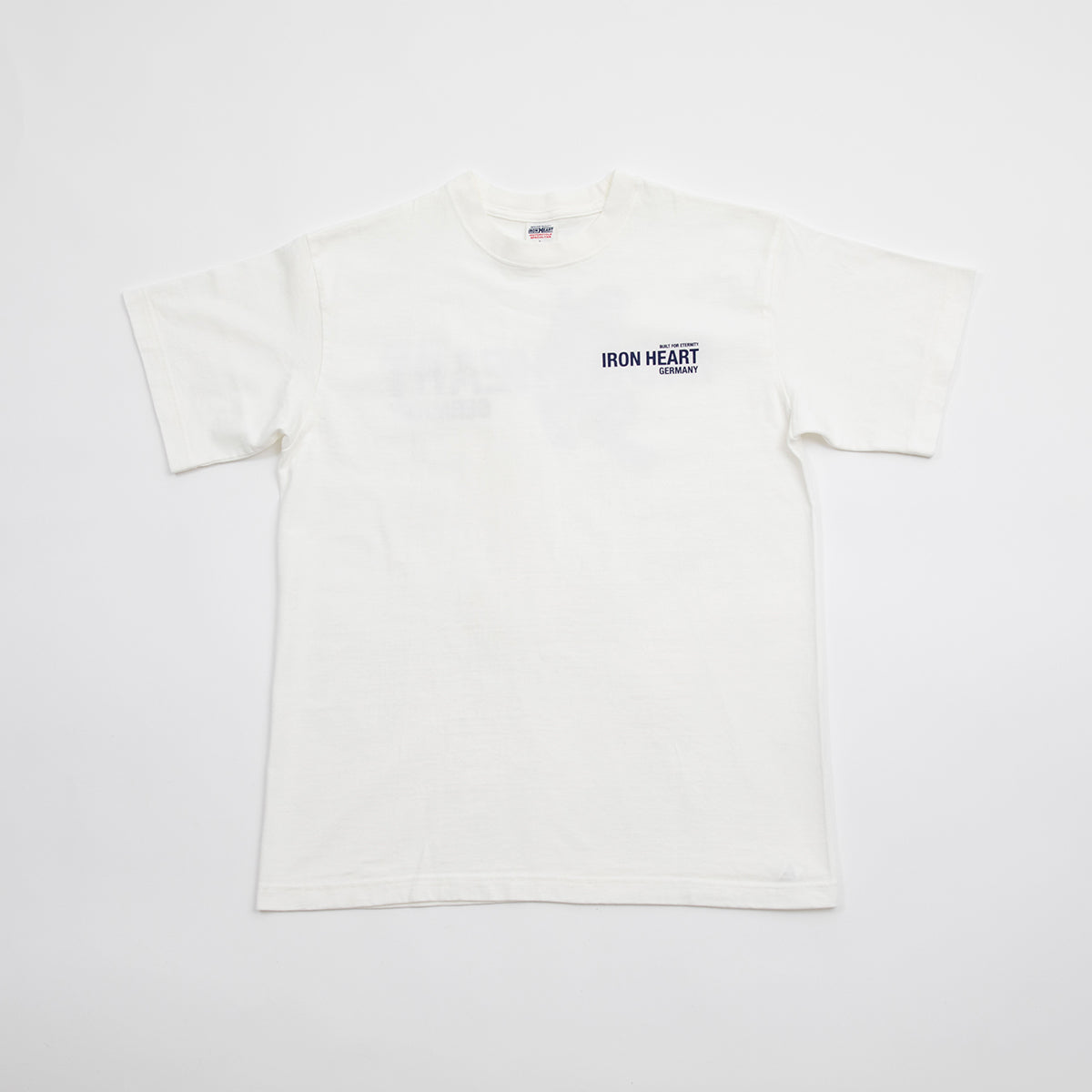 IHT-IHG-7-WHT - Iron Heart Germany 7.5oz Loopwheel Crew Neck T-Shirt - White