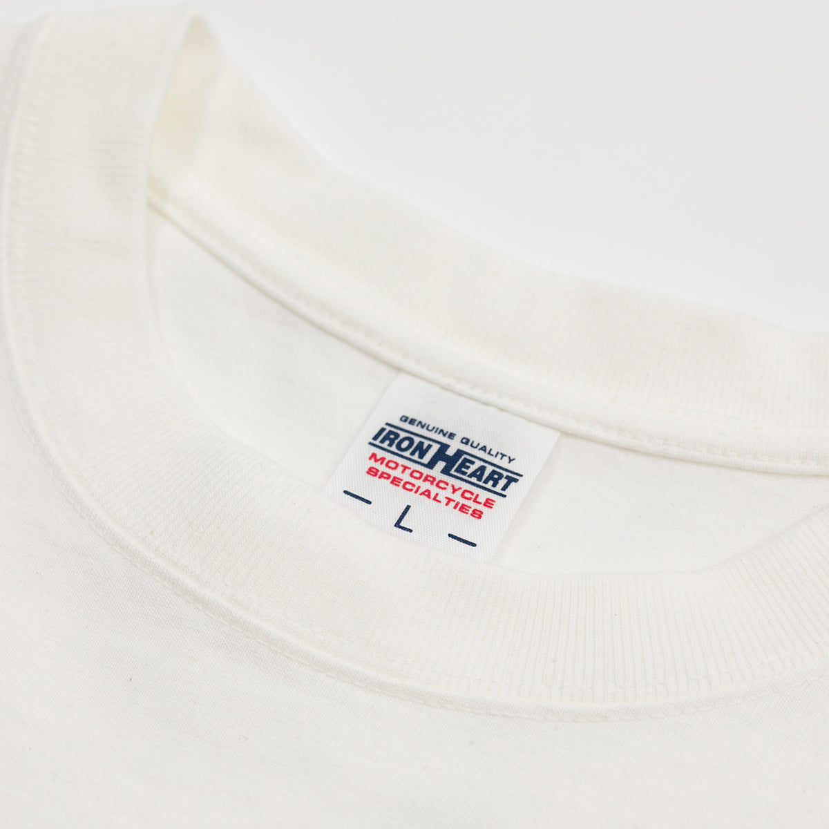 IHT-IHG-7-WHT - Iron Heart Germany 7.5oz Loopwheel Crew Neck T-Shirt - White