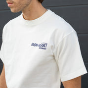 IHT-IHG-7-WHT - Iron Heart Germany 7.5oz Loopwheel Crew Neck T-Shirt - White
