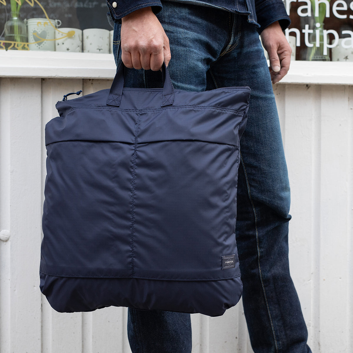 PO-FLEX-HELMET-BAG-NAV - Porter-Yoshida & Co FLEX 2WAY HELMET BAG - Navy