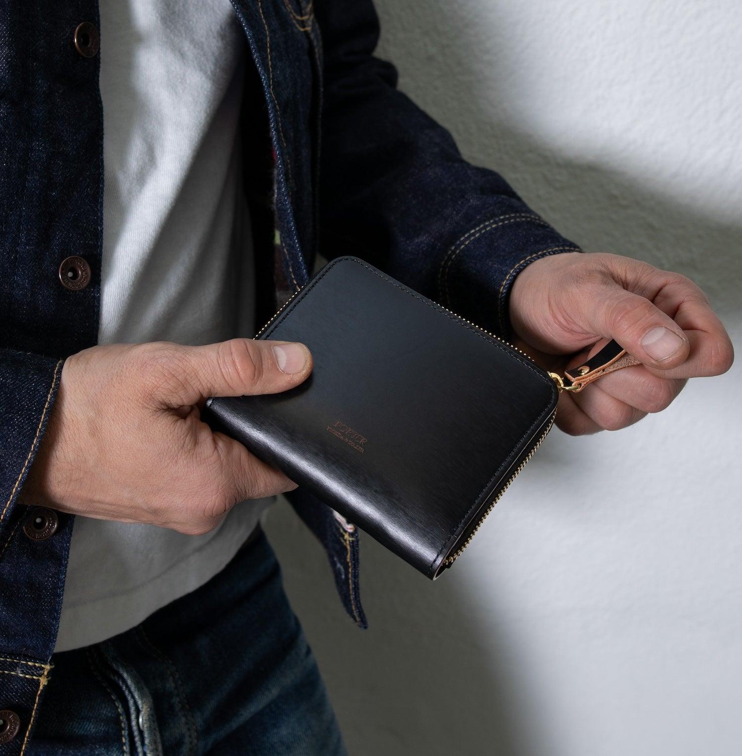 PO-FILM-ZIP-WALLET - Porter-Yoshida & Co. FILM ZIP WALLET - Black