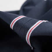 IH-721-NAV - 9oz Mercerised Selvedge Cotton Slim Tapered Chino - Navy