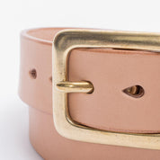 Image showing the IHB-11-NAT - Heavy Duty "Tochigi" Leather Belt Natural which is a Belts described by the following info Accessories, Belts, Iron Heart, Released and sold on the IRON HEART GERMANY online store