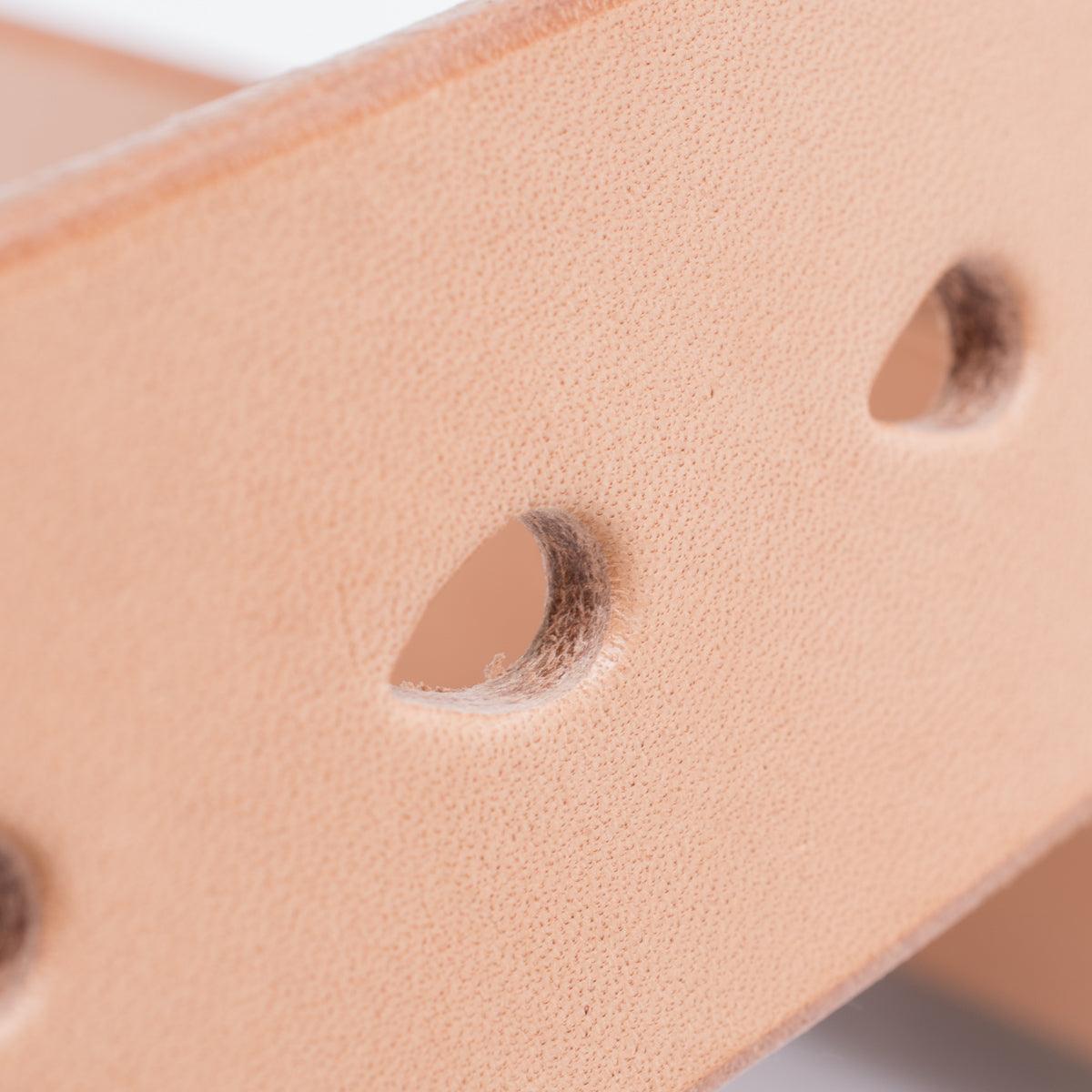 Image showing the IHB-11-NAT - Heavy Duty "Tochigi" Leather Belt Natural which is a Belts described by the following info Accessories, Belts, Iron Heart, Released and sold on the IRON HEART GERMANY online store