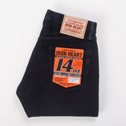 IH-634S-142OD - 14oz Selvedge Denim Straight Cut Jeans - Indigo Overdyed Black