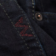 IH-634S-142OD - 14oz Selvedge Denim Straight Cut Jeans - Indigo Overdyed Black