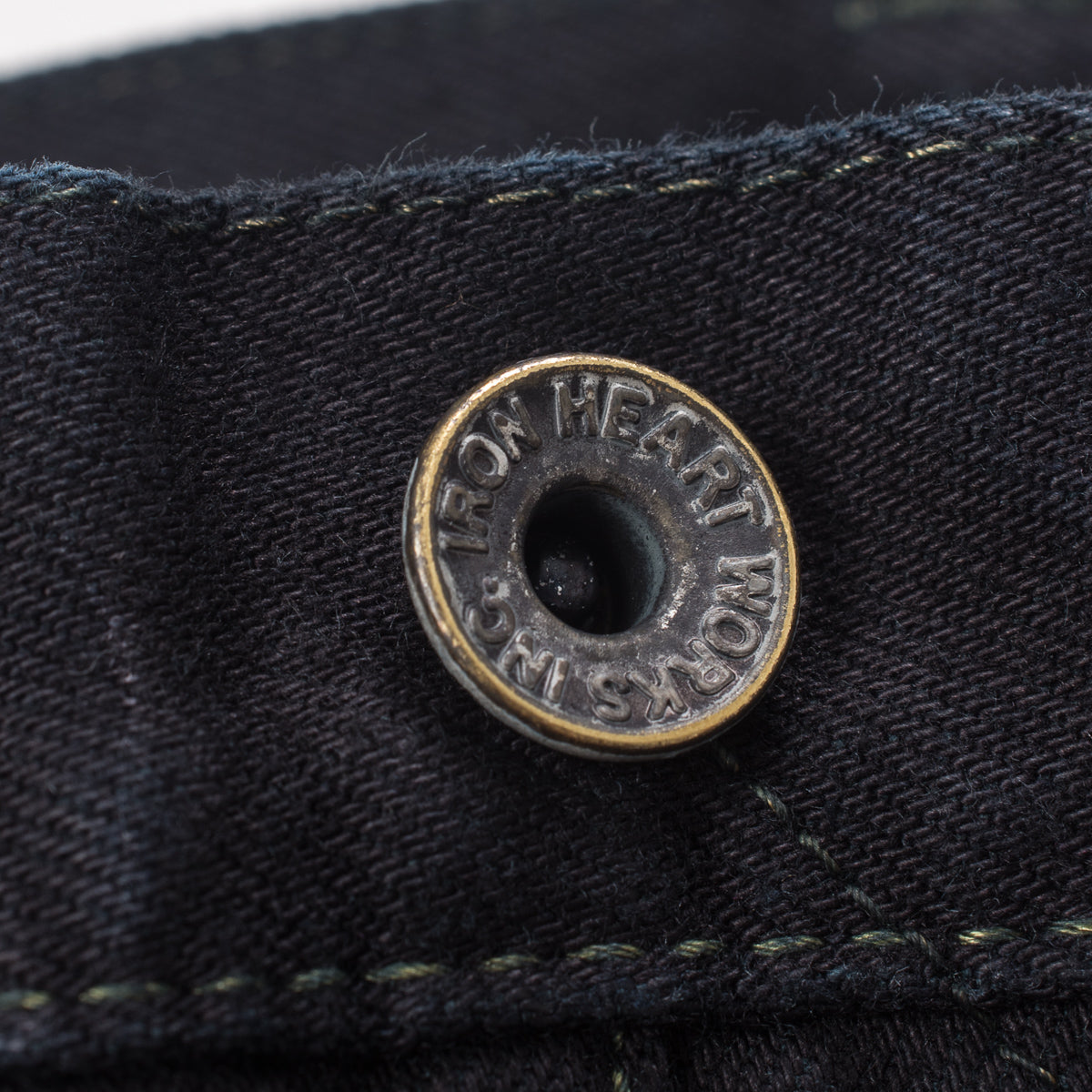 IH-634S-142OD - 14oz Selvedge Denim Straight Cut Jeans - Indigo Overdyed Black
