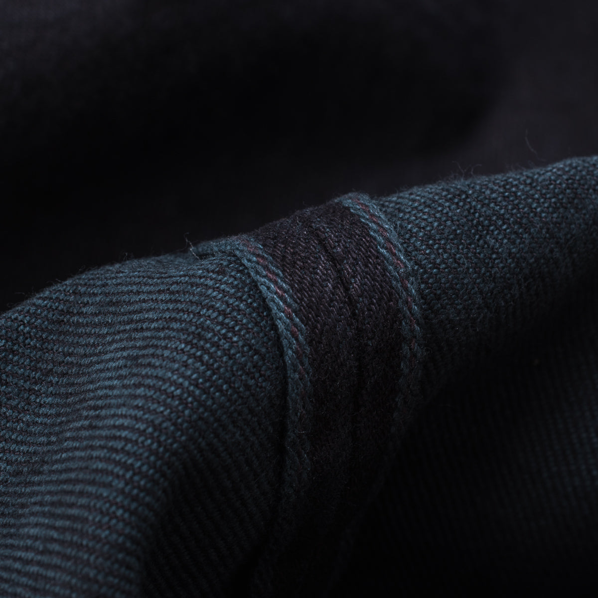 IH-634S-142OD - 14oz Selvedge Denim Straight Cut Jeans - Indigo Overdyed Black