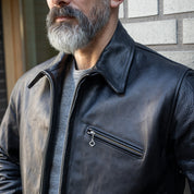 SB-30-S-JH-BLK - Simmons Bilt x  IHG Vintage 30's Sports Jacket - Japanese Horsehide