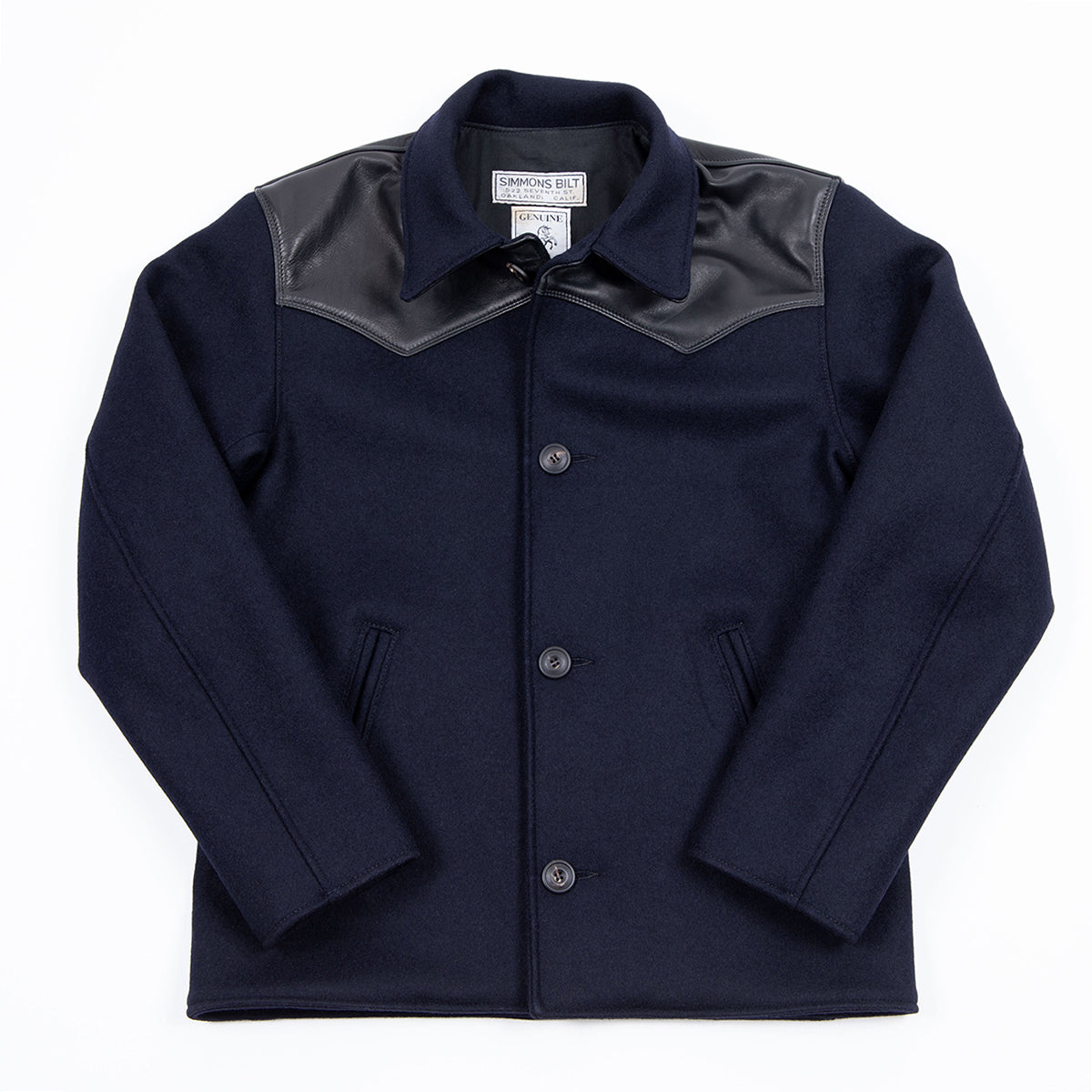SB-RA-WO-NAV - Simmons Bilt Wool Ranch Jacket - Navy