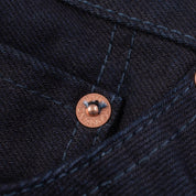 Image showing the IH-555S-142ib - 14oz Selvedge Denim Super Slim Cut Jeans Indigo/Black which is a Jeans described by the following info 555, Bottoms, Iron Heart, Jeans, Released, Slim and sold on the IRON HEART GERMANY online store