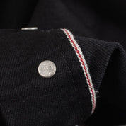 Image showing the IH-777S-142bb - 14oz Selvedge Denim Slim Tapered Jeans - Black/Black which is a Jeans described by the following info 777, Back In, Bottoms, Iron Heart, Jeans, Released, Slim, Tappered and sold on the IRON HEART GERMANY online store